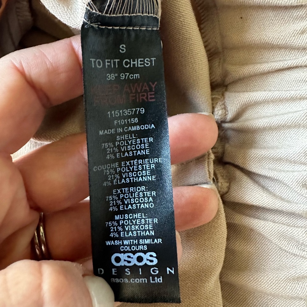 ASOS DESIGN Mens Smart 80s Oversized Bomber Jacket Size Small NWT - Picture 7 of 12